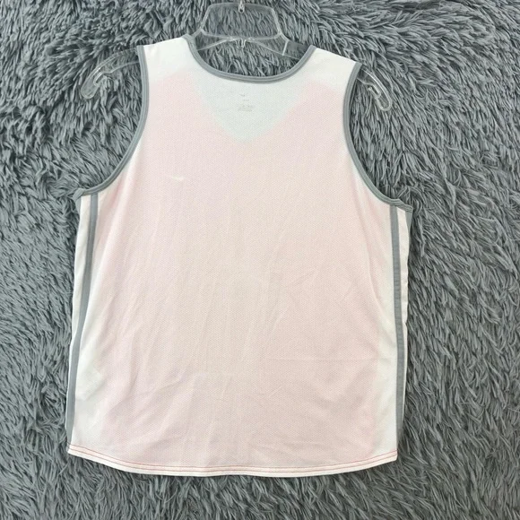 Nike Tank Top Boys Large Vneck Logo Athletic Workout Shirt Red White Gray Shirt - Picture 8 of 9